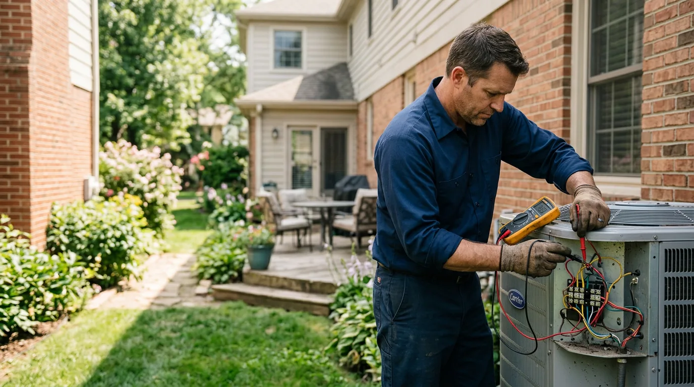 HVAC technician working near Bear River City, UT